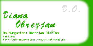 diana obrezjan business card